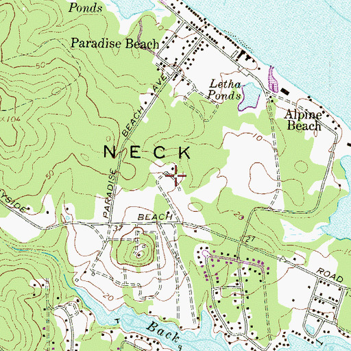Topographic Map of Camp Kaufman, MD