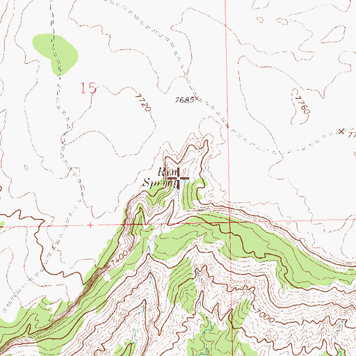 Topographic Map of Rim Spring, CO