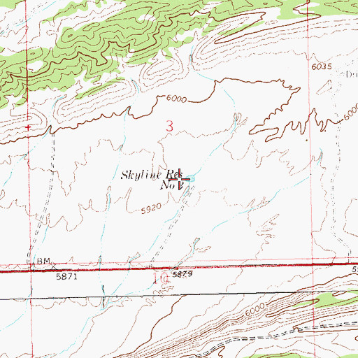 Topographic Map of Skyline Reservoir Number 3, CO
