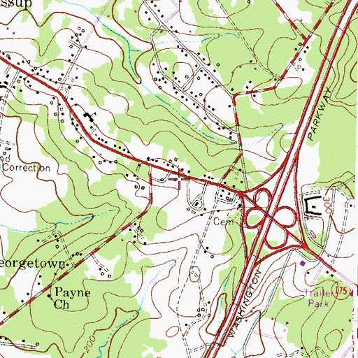 Topographic Map of Jessup Post Office, MD