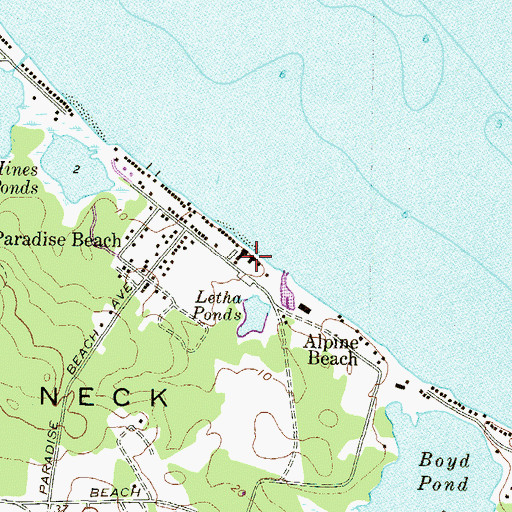 Topographic Map of Maryland Beach, MD