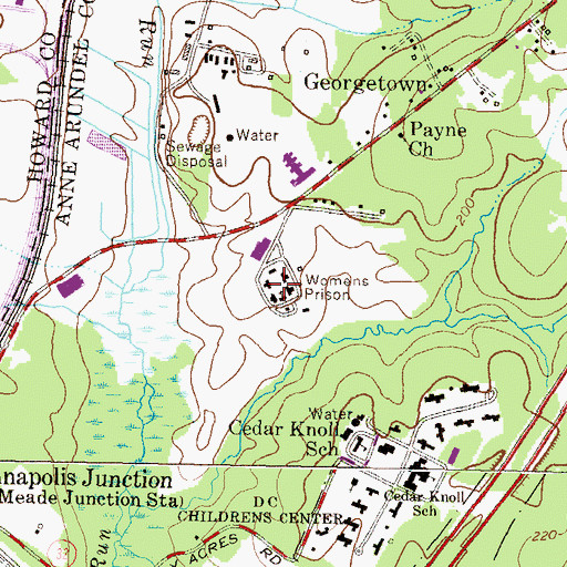 Topographic Map of Maryland Correctional Institute for Women, MD