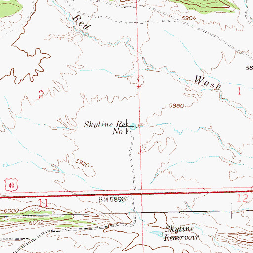 Topographic Map of Skyline Reservoir Number 2, CO