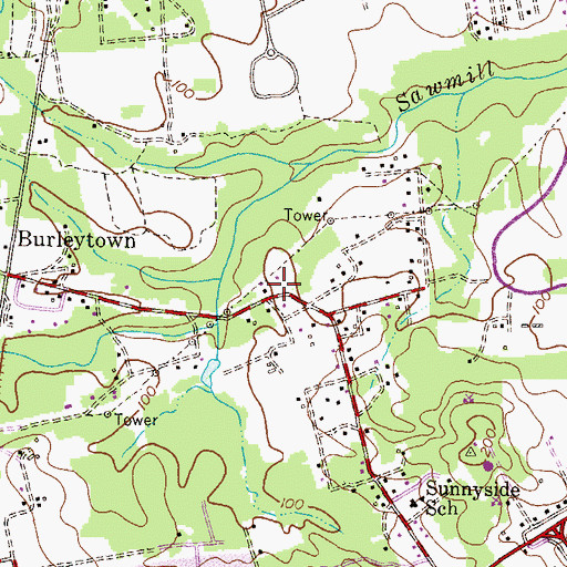 Topographic Map of Metropolitan United Methodist Church, MD