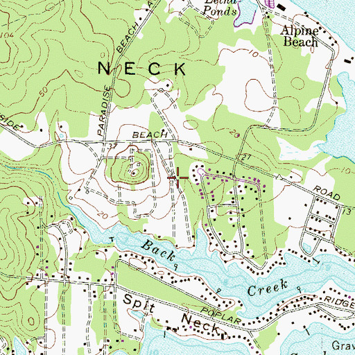 Topographic Map of Pine Crest North, MD