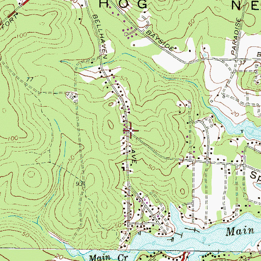 Topographic Map of Pine Crest West, MD