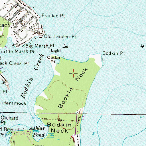 Topographic Map of Pinehurst Harbour, MD