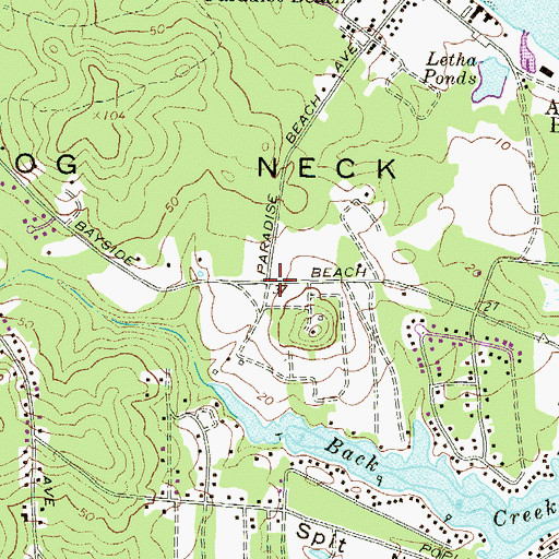 Topographic Map of Springdale, MD
