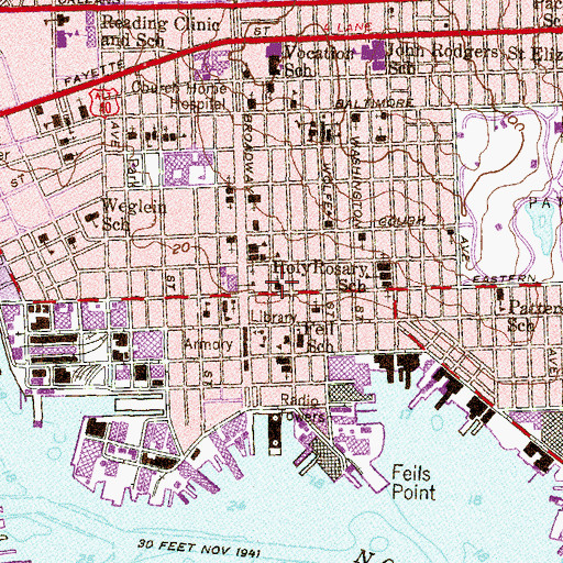 Topographic Map of First United Evangelical and Reformed Church, MD