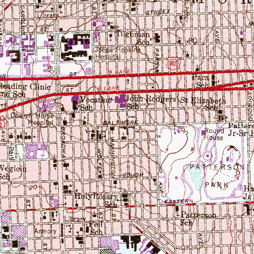 Topographic Map of Gospel Temple, MD