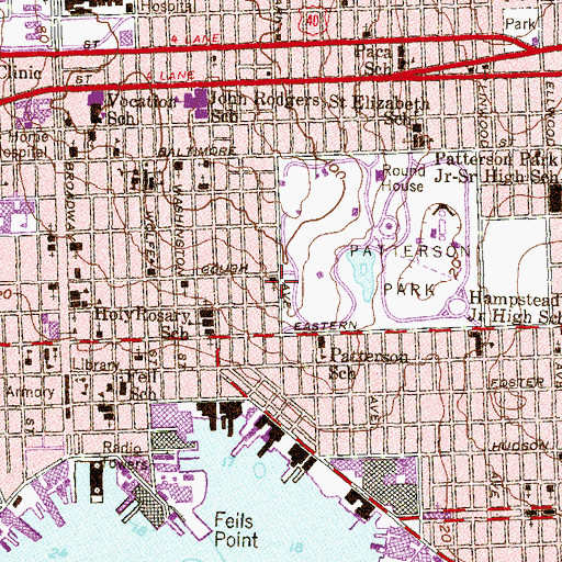 Topographic Map of Norwegian Seamans Church, MD