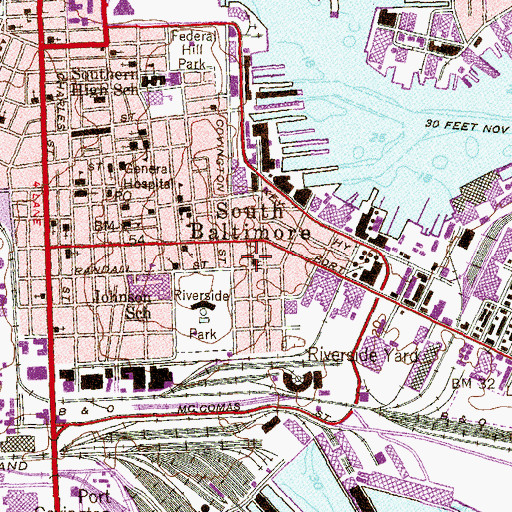 Topographic Map of Randall Street Christian Church, MD