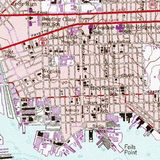 Topographic Map of Saint Augustine English Lutheran Church, MD