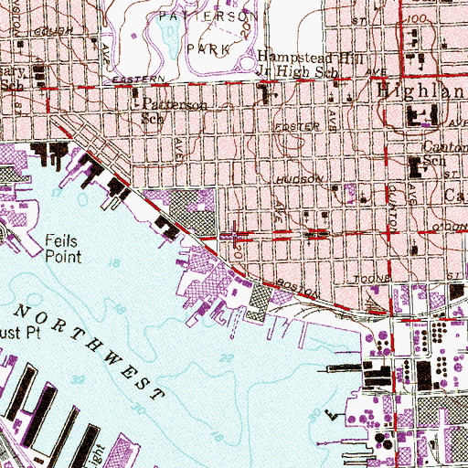 Topographic Map of Saint Casimirs Roman Catholic Church, MD