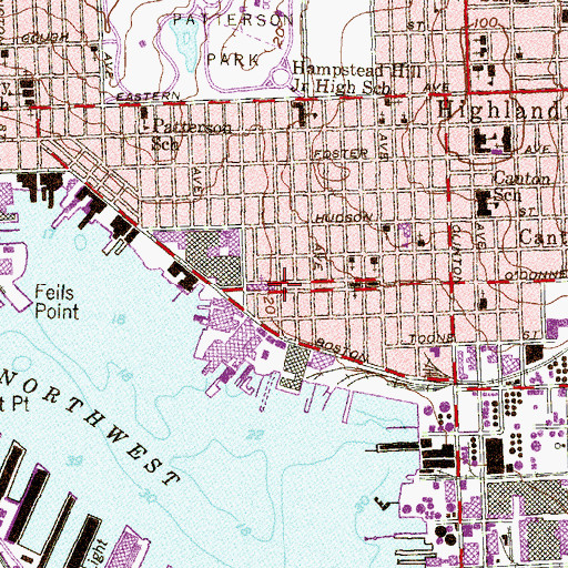 Topographic Map of Saint Casimirs School, MD
