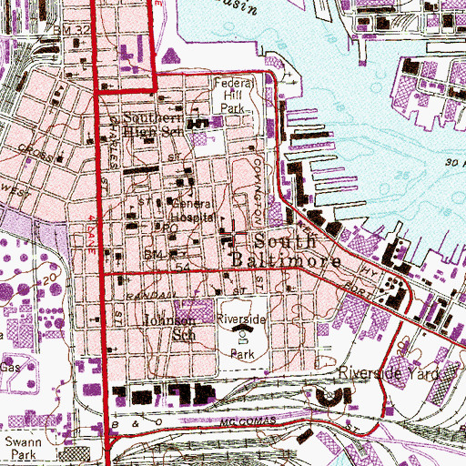 Topographic Map of Saint Marys Star of the Sea Roman Catholic Church, MD