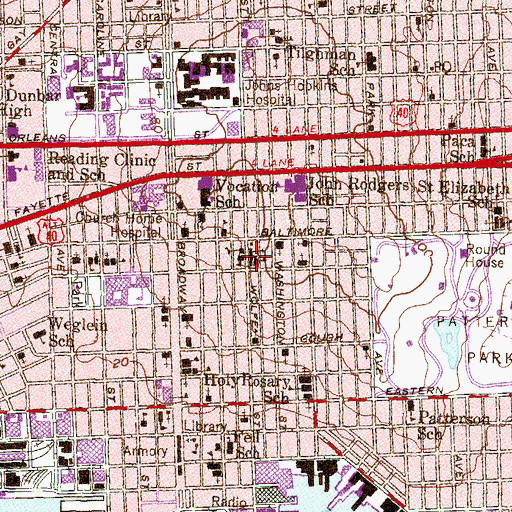 Topographic Map of Saint Michaels Roman Catholic Church, MD