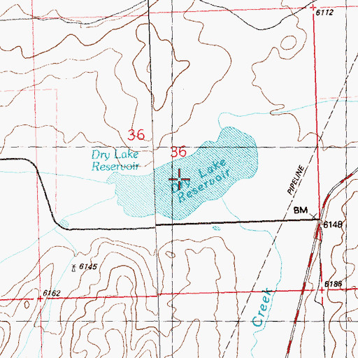 Topographic Map of Dry Lake Reservoir, CO