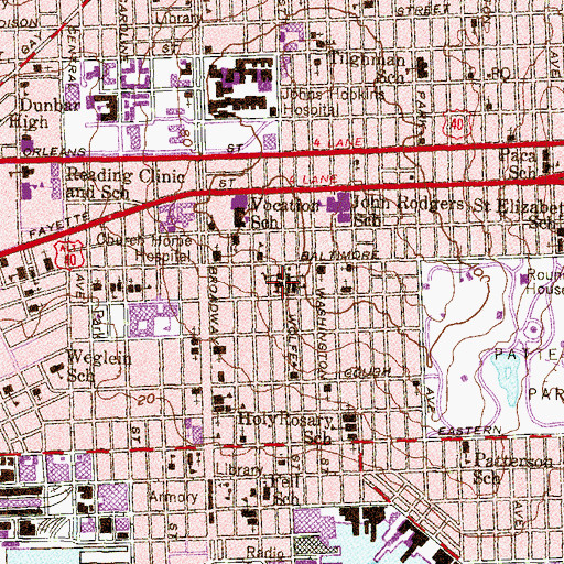 Topographic Map of Saint Michaels School, MD