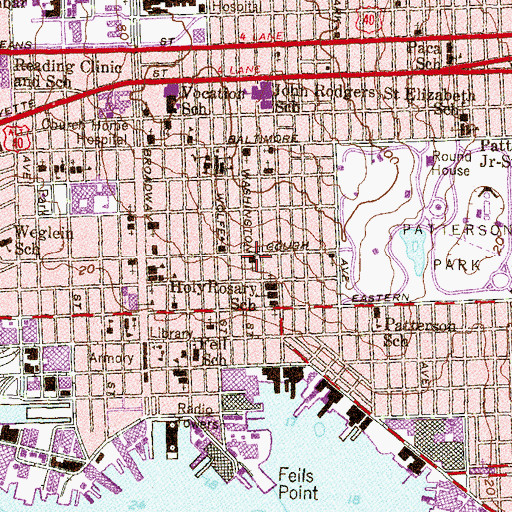 Topographic Map of Saint Michaels Ukrainian Orthodox Church, MD