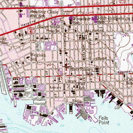 Topographic Map of Saint Patricks Roman Catholic Church, MD