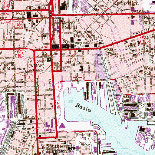 Topographic Map of Saint Patricks School, MD