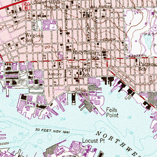 Topographic Map of Saint Stanislaus School (historical), MD
