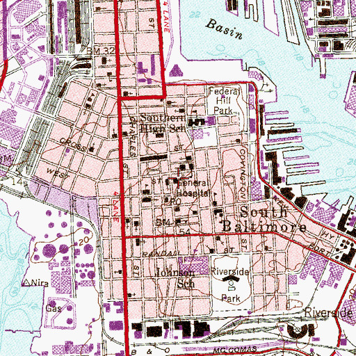 Topographic Map of Southern Health District Clinic, MD