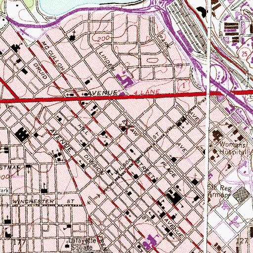 Topographic Map of Berea Seventh Day Adventist Church, MD