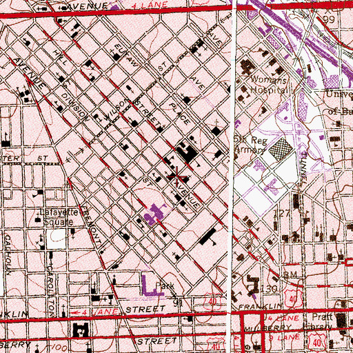 Topographic Map of Bethel African Methodist Episcopal Church, MD