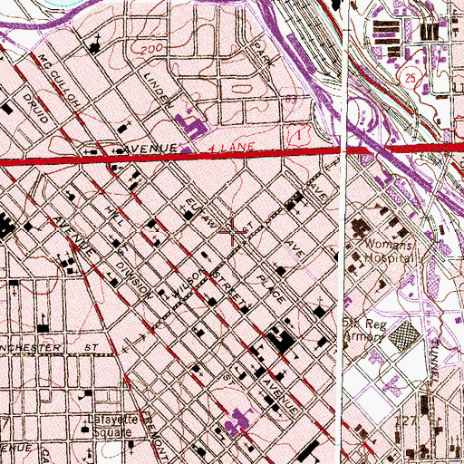 Topographic Map of Bolton Hill Public School (historical), MD