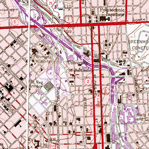 Topographic Map of Cathedral of the Annunciation Greek Orthodox Church, MD