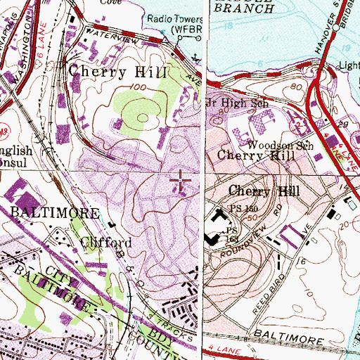 Topographic Map of Christ Temple Apostolic Church, MD
