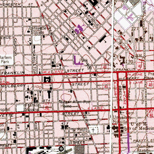 Topographic Map of Christian Baptist Church, MD
