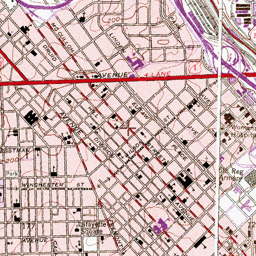 Topographic Map of Church of God in Christ, MD