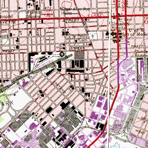 Topographic Map of Church of Saint Paul the Apostle, MD