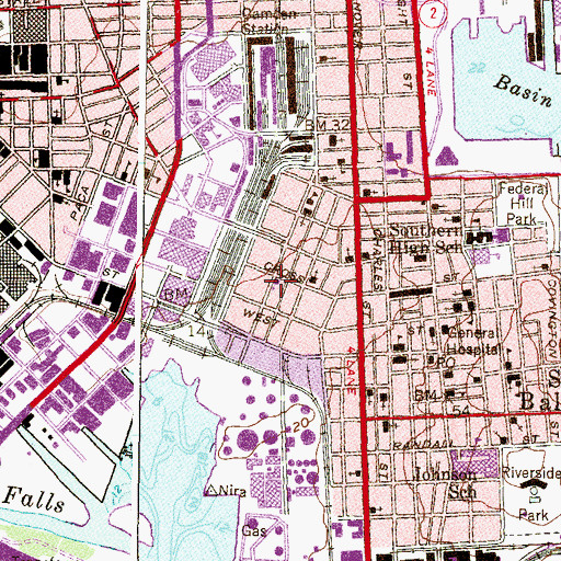 Topographic Map of Church of the Living God, MD