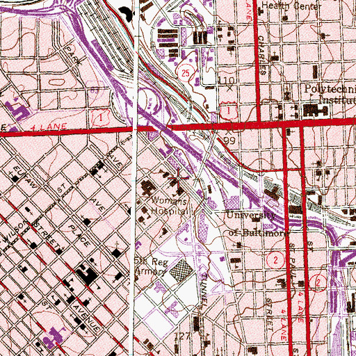 Topographic Map of Corpus Christi Roman Catholic Church, MD