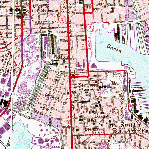 Topographic Map of Ebenezer African Methodist Episcopal Church, MD