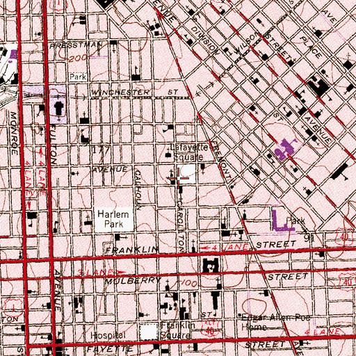 Topographic Map of Emmanuel Church, MD