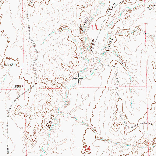Topographic Map of Coal Creek, CO