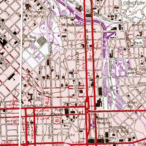 Topographic Map of Emmanuel Episcopal Church, MD