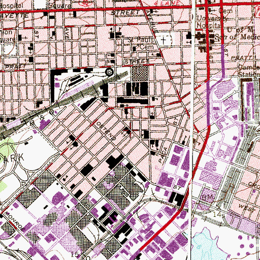 Topographic Map of English Evangelical Lutheran Church of the Messiah, MD