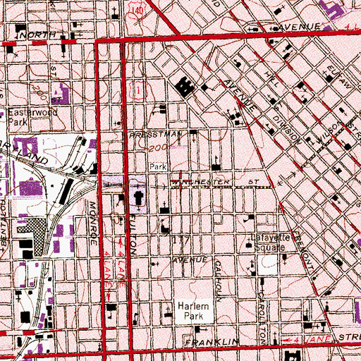 Topographic Map of First Christian Community Baptist Church, MD