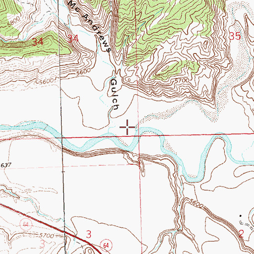 Topographic Map of Crooked Wash, CO