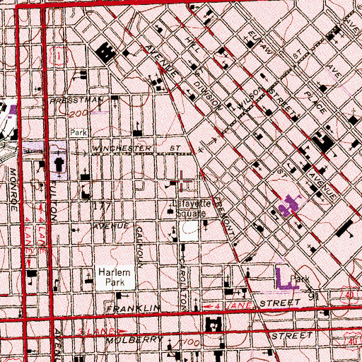Topographic Map of Frances Ellen Harper Public School (historical), MD