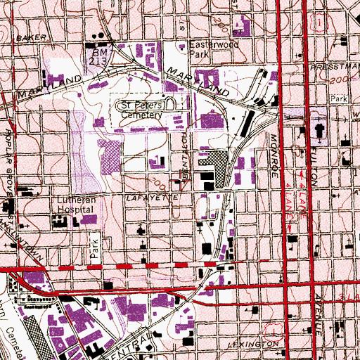 Topographic Map of Holy Trinity Episcopal Church, MD