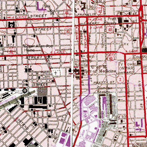 Topographic Map of Kelly Memorial Building, MD