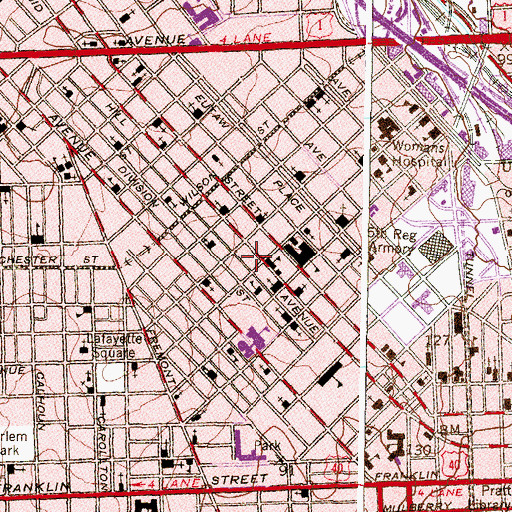 Topographic Map of Kingdom Hall of Jehovahs Witnesses, MD