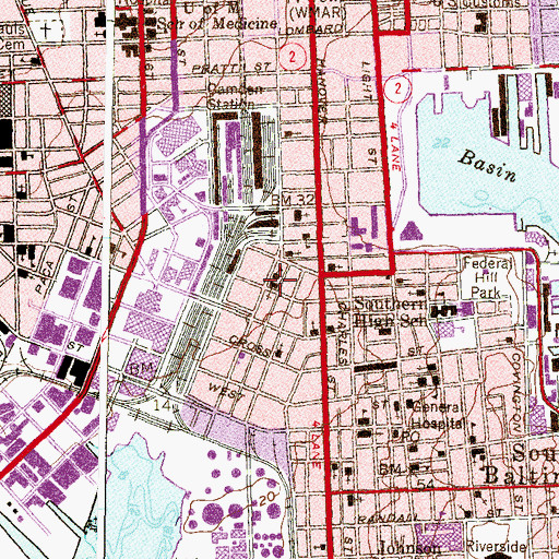 Topographic Map of Martini Lutheran Church, MD